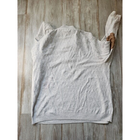 Tasso Elba Mock Neck Sweater Mens XXL Faux Suede Trim Elbow Patch Pullover GUC - Picture 9 of 9